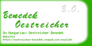 benedek oestreicher business card